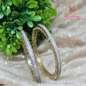 Golden Polish American Diamond Bangles
