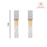 American Diamond Tassel Danglers | Dual Tone Long Earrings