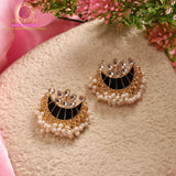 Chandbali Earrings with Kundan Stones & Pearl Drops | Traditional Statement Earrings