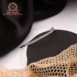 Silver Polish American Diamond Sleek Line Bracelet with Baguette Stone Setting