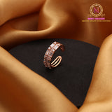Polish AD Ring – Premium American Diamond Adjustable Ring