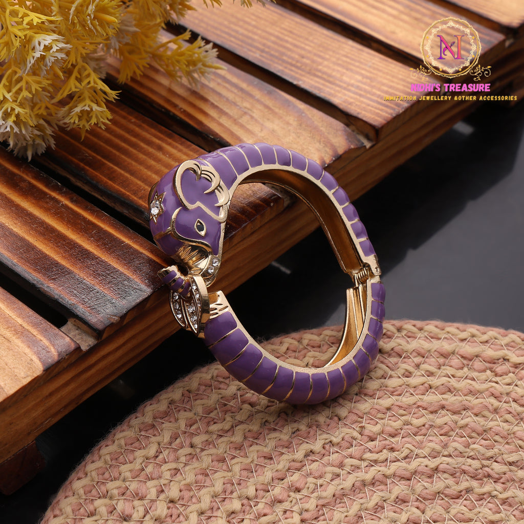 Elephant Design Openable Bracelet| Western Style Kada