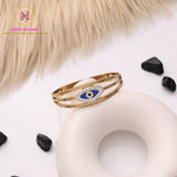 Anti-Tarnish Evil Eye Designer Bracelet | Openable Gold Kada