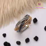 Dual Tone Coiled Bracelet | Anti-Tarnish Openable Statement Kada
