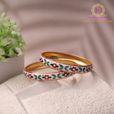 Meenakari Bangles – White Base | Elegant Traditional Design