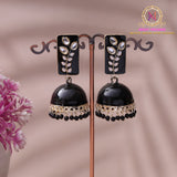 Meenakari Jhumka Earrings | Stone Studded Traditional Drop