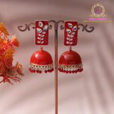 Meenakari Jhumka Earrings | Stone Studded Traditional Drop