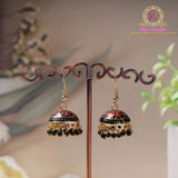 Meenakari Jhumki Earrings – Traditional Pearl Drop