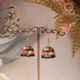 Meenakari Jhumki Earrings – Traditional Pearl Drop