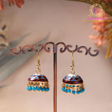 Meenakari Jhumki Earrings – Traditional Pearl Drop