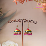 Meenakari Jhumki Earrings – Traditional Pearl Drop