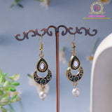 Meenakari Earrings – Kundan & Pearl Drop