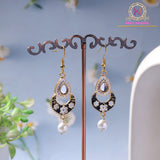 Meenakari Earrings – Kundan & Pearl Drop