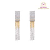American Diamond Tassel Danglers | Dual Tone Long Earrings
