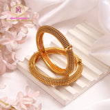 Antique Gokhru Style Bangles | Golden Brass Openable Kada