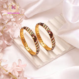 Meenakari Peacock Bangles | Brass Stone Work Traditional Kada