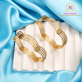 Ginni Work Bangles | Golden Polish Multi-String Premium Set
