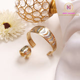 Dual Tone Ring Bracelet Combo | Openable Designer Set
