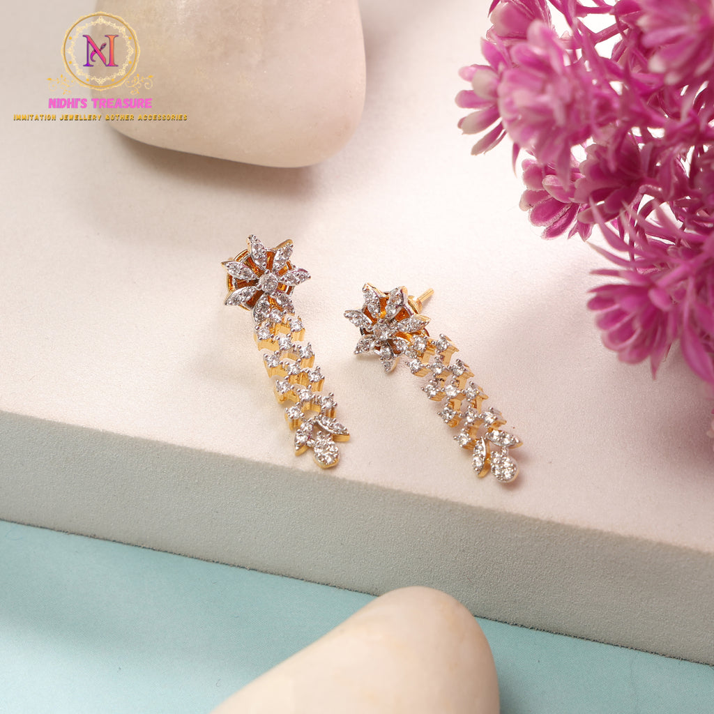 Star Shape Golden Stud Earrings | Minimal Trendy Design
